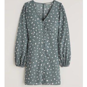 Abercrombie Long-Sleeve Button-Through Mini Dress